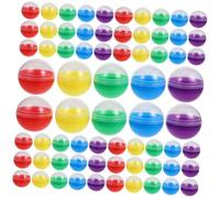 Beaupretty 120piezas Cápsulas Plásticas Redondas Rellenable para Máquina Expendedora De Chicles Color Semictransparente para Dulces y Manualidades