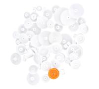 Beaupretty 128 Piezas Kit de Engranajes de Plástico para Bricolaje Incluye Ejes y Poleas Modular y Fácil de Montar para Robótica y Demostraciones Educativas