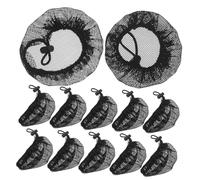 Beaupretty 12piezas Cabello De Alta Elasticidad Redecillas Invisibles Clásicas Cordón Para Moños Accesorios Reutilizables Para Mujeres Enfermeras y Bailarinas De Ballet