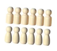 Beaupretty 12piezas Muñecas DIY De Madera para Hacer Tú Mismo Manualidades De Madera Muñecas Decorativas Mesa De Diseño De Escena Decoración