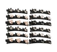 Beaupretty 12piezas Pinzas Para El Cabello Con Diseño De Pinza y Trenzas Accesorios Brillantes Para El Cabello Con Gemas De Imitación Para Uso Informal Eventos Especiales y Decoración Navideñ