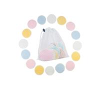 Beaupretty 16 piezas Discos Desmaquillantes Reutilizables de Bambú Bolsa de Lavado Paños Lavables para Limpieza Facial Desmaquillantes Ecológicos Colores Azul Rosa y Amarillo Cada