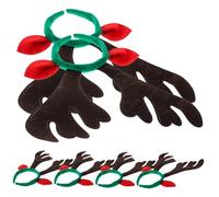 Beaupretty 18 Piezas bandas de astas aros de pelo de accesorios para peinar el cabello aro de pelo de navidad aro de pelo simulado diadema banda para el cabello tocado de fiesta