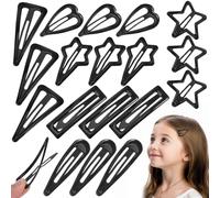 Beaupretty 18piezas Horquilla Negra para Mujer Pinzas de Estrella de Metal Accesorios Góticos para Rave Conjunto de Clips Presión Pequeños y Bonitos para Varios Peinados de Pelo