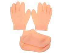 Beaupretty 1Juego Guantes y Calcetines Humectantes Mujer Cuidado de Manos y Pies Secos Ligero y Transpirable Color Nude