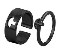 Beaupretty 1par Anillos De Promesa Para Parejas De Anillos De Diseño Elegante Joyería Romántica Para Aniversarios y Celebraciones Especiales Material Resistente y Atractivo Para De San