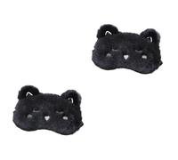 Beaupretty 2 Antifaces Para Dormir Con Diseño De Gato De Dibujos Animados De Peluche Suaves Para Relajarse Dormir Meditar Y Viajar.