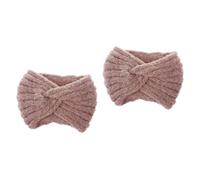 Beaupretty 2 Diademas De Punto De Diseño Único Cálidas De Lana Con Forma De Cruz Accesorio Moderno Hecho A Mano Para Mujer.