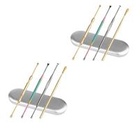 Beaupretty 2 Juegos 6 Piezas herramienta para recoger orejas selección de cera para los para los del bebé earwax remover limpieza de púas de oreja Cuchara de oído