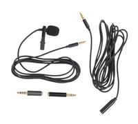 Beaupretty 2 Juegos Kit Profesional de Micrófonos de con Cable Compatible con Móvil Cámara y Ordenador Portátil Incluye Adaptadores y Cable de Extensión de de Unidades para Grabación y