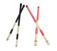 Beaupretty 2 Pares De Varillas De Para Batería Escobillas De Jazz Accesorios Para Músicos Práctica y Enseñanza De Para Percusión