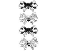 Beaupretty 2 Pares Hebilla De Zapato De Lazo Borlas Nupcial Boda De Imitación Poli Encanto Arco Para Elegante Adorno De Zapato Con Lazo Ceremonia Hechizas Damas De Honor Pedrería