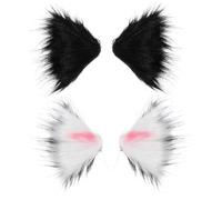 Beaupretty 2 Pares horquilla de orejas de gato pinzas para el pelo con orejas de piel sintética cat katcher cosplay pinza para el pelo con oreja de gato tocado de fiesta