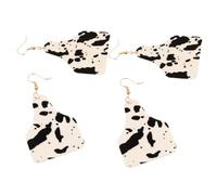 Beaupretty 2 Pares Pendientes De Cuero Colgante De Oreja Pendientes De Caída Para Mujeres De Moda Pendiente De Mujer Aretes De Dama Accesorios Para Los Oídos De Cuero