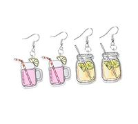 Beaupretty 2 Pares Pendientes de Fría Accesorios de Oreja Coloridos Mujer Joyería de Botella Perfectos Ocasiones Múltiples