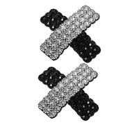 Beaupretty 2 Pares Pinzas para Pelo con Cristales y Rhinestones Clips Laterales Garra Antideslizantes Accesorios Brillantes para Peinados Elegantes Bodas y Uso Diario
