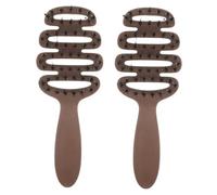 Beaupretty 2 Peines De Viaje Para Mujer Cepillos De Pelo Secos Portátiles Pequeños Con Ventilación De Bolsillo Masajeadores De Cuero Cabelludo Compactos De Plástico Y Color Café
