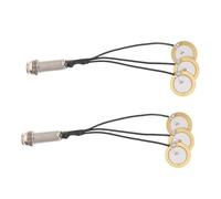 Beaupretty 2 Piezas Adhesivo Piezo Pickup para Instrumentos Transductor Pequeño con Sensor de Alta Sensibilidad Sistema de Contacto Amplificador de Sonido para Guitarras Acústicas y