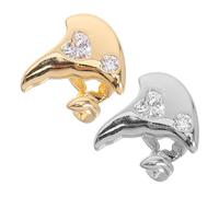 Beaupretty 2 Piezas Adornos Dentales de Moda Planas Zirconio Joya Brillantes para Cosplay de Estilo Hip Hop Accesorios de Disfraz para Fiestas de Canto