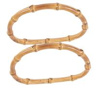 Beaupretty 2 piezas Asas de Bambú D para Bolsos DIY de Repuesto Resistente y Decorativo para Manijas de Bolsas de Mano Accesorios de Correas para Bolsos