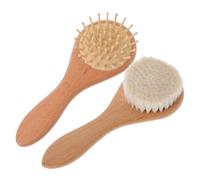 Beaupretty 2 piezas Cepillo Doble Cara para Niña Exfoliante y Masajeador de Cabelludo y Portátil para Recién Nacidos y Piel Sensible Cepillo Práctico y Duradero para Uso Diario