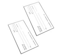 Beaupretty 2 Piezas Cheques Gigantes Falsos de Borrado en Seco Superficie y Papel Recubierto para Decoración Creativa y Fiestas Divertidas