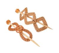 Beaupretty 2 Piezas Chinese Traditional Hairpins Handmade Boho Woven Rattan Hair Sticks For Women And Teen Secure Hold Comfortable Fit Stylish Accessories For Festivals And Daily Use