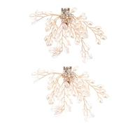 Beaupretty 2 piezas Clip de Zapato Decorativo con Perlas y Rhinestones para Bodas y Accesorios Elegantes para Mujeres y Niñas