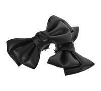 Beaupretty 2 Piezas Clips para Zapatos Lazo Hebilla de Zapato Extraíble de Cuero Negro Fácil de Instalar para Tacones Altos para Fiestas y Fotos Calle
