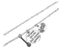 Beaupretty 2 Piezas Collar De Micrófono De Música Musical Mini Micrófono Llave Cuando Pequeño Micrófono Mamá Hechizas Dicho Para Dónde Voz Oro Joyas De Micrófono Aleación Plata