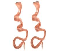 Beaupretty 2 Piezas Conjunto de peluca resaltada Accesorios para el cabello para mujeres extensiones de cabello de colores extensiones de cabello delirio fibra química rosa