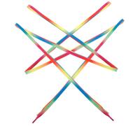 Beaupretty 2 Piezas Cordones para Patines de Hielo Encerados Impermeables Cordones Planos de Poliéster Coloridos con Degradado Arcoíris para Hockey sobre Hielo Resistentes y Vibrantes