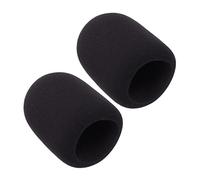 Beaupretty 2 piezas Cubiertas de Esponja para Micrófono Funda Antiviento y Protector de Polvo para Micrófonos Diseño para Modelos Material Ligera y Transpirable Color Negro
