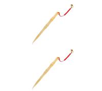Beaupretty 2 Piezas cuchara de oreja de madera cucharilla electrica herramienta para recoger orejas cavador de orejas hisopo de eliminación de cera del oído limpiador de oídos cureta de cera