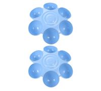 Beaupretty 2 Piezas Cuenco para Perros y Gatos Forma de Flor, Plástico | Seis Divisiones, Superficie Lisa y Limpieza Sencilla, Uso Cómodo para Comida y Agua