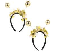 Beaupretty 2 Piezas Diadema de Dorada para Fiesta Diademas de Cosplay Decorativas Accesorios para y Fotografía