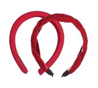 Beaupretty 2 Piezas diadema de la vendimia diademas trenzadas para mujer diademas rojas para mujer cabello Venda diademas de vacaciones diadema de vacaciones el plastico rojo