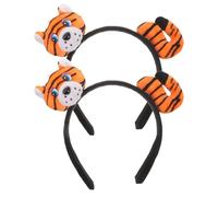 Beaupretty 2 Piezas Diadema De Tigre De Dibujos Animados Accesorio Decorativo Cabello Para Fiestas y Celebraciones Diseño De Cabeza De Tigre Unidades Por Paquete Para Fiestas Temáticas