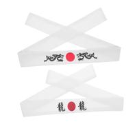 Beaupretty 2 Piezas Diadema Japonesa para Hachimaki Samurai Accesorio de Cocina y Entrenamiento para Karate y Fiestas Absorbente y