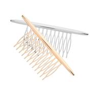 Beaupretty 2 Piezas Electroplacante De Peine De Cabello De Aleación Chicas Lado Horquilla Peinetas Laterales De Metal Clips De Peine De Las Mujeres Peine Lateral Sencillo Peine De Peluquería