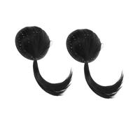 Beaupretty 2 Piezas Extensiones Sintéticas para Mujer Acolchado Volumen para Coleta Postizo Natural para Peinados y Cobertura de Línea de Cabello