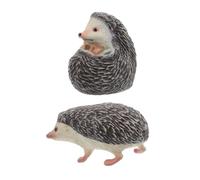 Beaupretty 2 Piezas Figuras de Erizo Miniatura de Animales para Juguetes de Erizo para Desarrollo Cognitivo Decoraciones para Jardín de Hadas Adornos para Pasteles y Manualidades