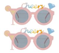 Beaupretty 2 Piezas Gafas rosa anteojos divertidos gafas divertidas condujo Boda delirio novedad gafas de sol para divertidas gafas de sol mujer gafas frías el plastico