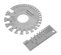 Beaupretty 2 piezas Galgas Soldadura Acero Inoxidable Medidor Grosor Alambre Herramienta Precisión para Inspección y Fabricación Casa y Coche