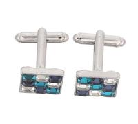 Beaupretty 2 Piezas Gemelos de circón de diamantes de color Camiseta de vestir para hombres Buxedo Studs para camisa gemelos de joyería botones de camisa enlaces espuma aleación