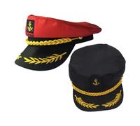 Beaupretty 2 Piezas Gorra Azul Marino Sombrero Pirata Piloto Capitanes Adulto Armada Para Tricornio Paseo En Mujer Sombrero De Boda Navegación Poliéster Algodón