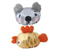 Beaupretty 2 Piezas Gorro De Ducha Impermeable De Dibujos Animados Gorro De Baby Shower Sedoso Para Niños Gorro De Raso Para Niños Banda Elástica Niño Pequeño Cabello Fibra De Poliéster