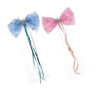 Beaupretty 2 Piezas horquilla de lazo clips de boutique de navidad pasadores de lazo horquillas arco hair pin hair bow pinzas para el cabello de navidad horquilla de de nieve