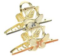 Beaupretty 2 Piezas horquilla garra de pelo de Pinzas para el pelo de bigudí maquillaje maquilhagem pasador de pelo en la espalda clips de para el cabello aleación