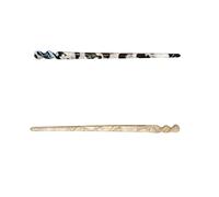 Beaupretty 2 Piezas Horquilla hair clips orquillas pasador peinetas hair topper rulos aceite para el cabello champú rizos sin calor palo de pelo broche de pelo recogido Hoja de acetato